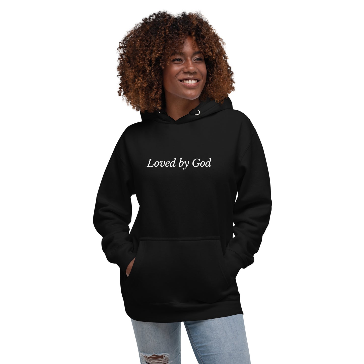Black 'Loved by God' Unisex Hoodie