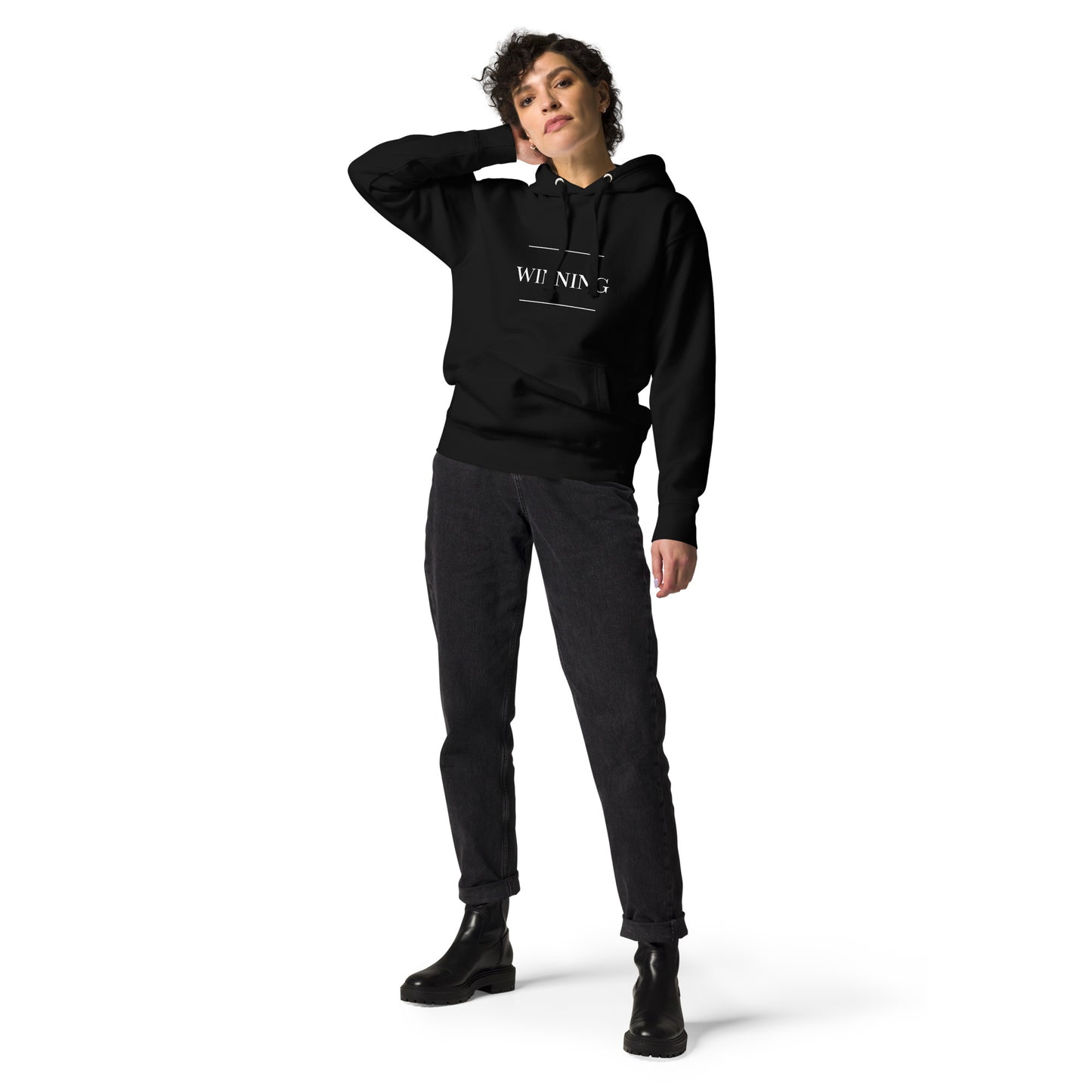 Black 'WINNING' Unisex Hoodie