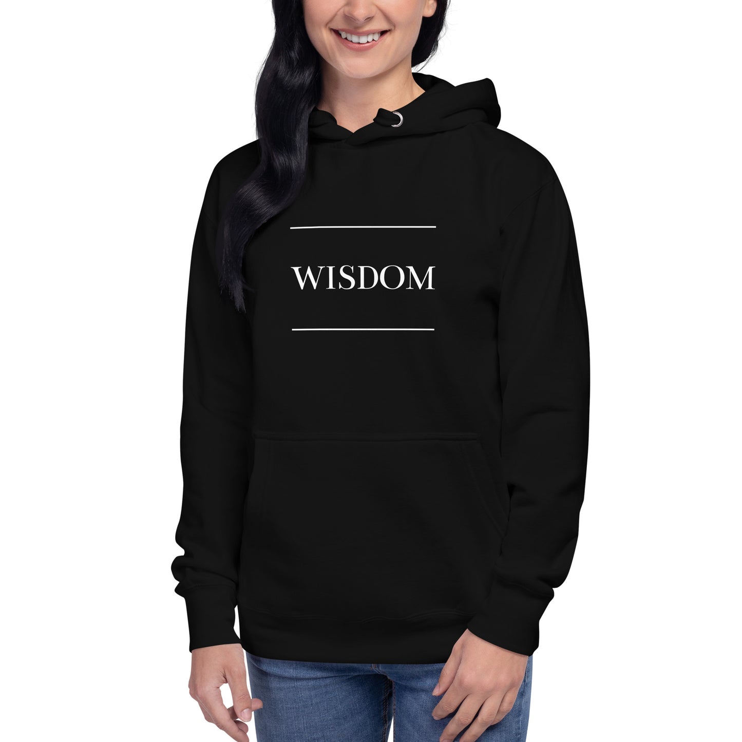 Black 'WISDOM' Unisex Hoodie