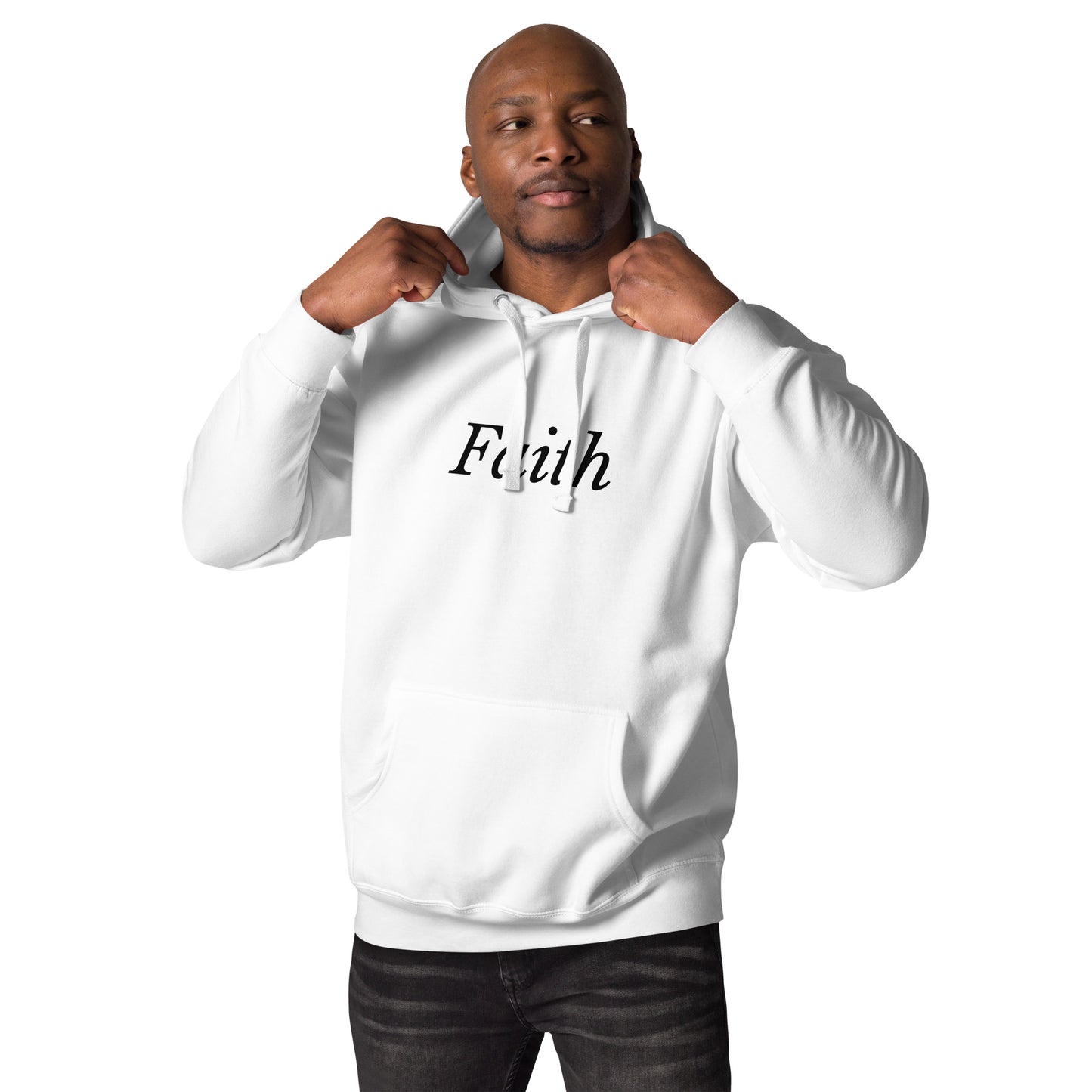 White 'Faith' Unisex Hoodie