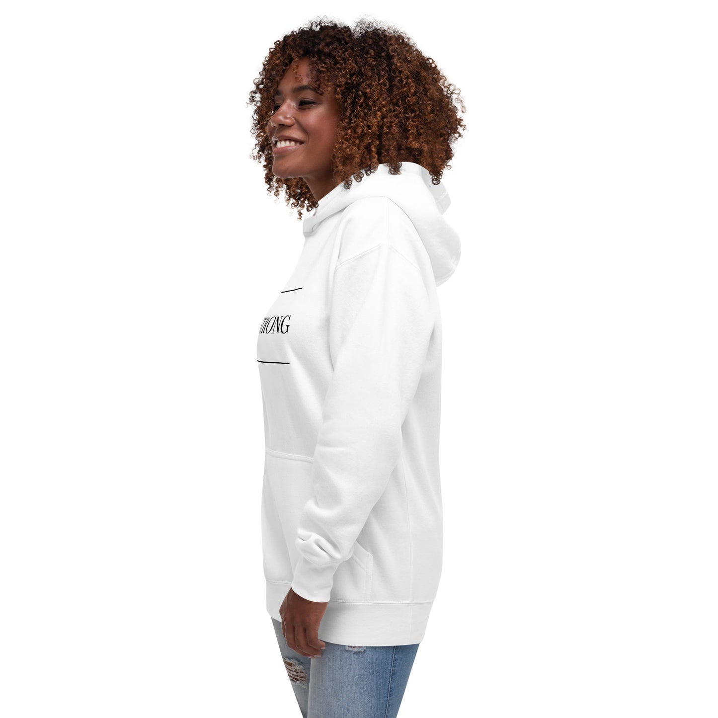 White 'STRONG' Unisex Hoodie