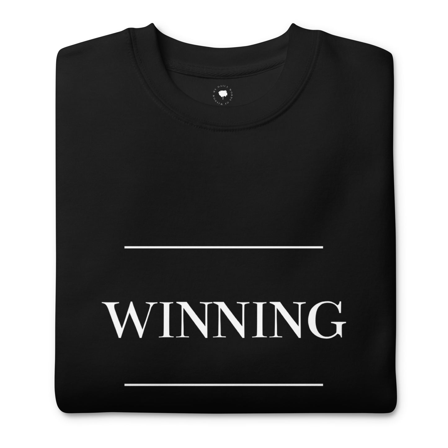 Black 'WINNING' Unisex Premium Sweatshirt