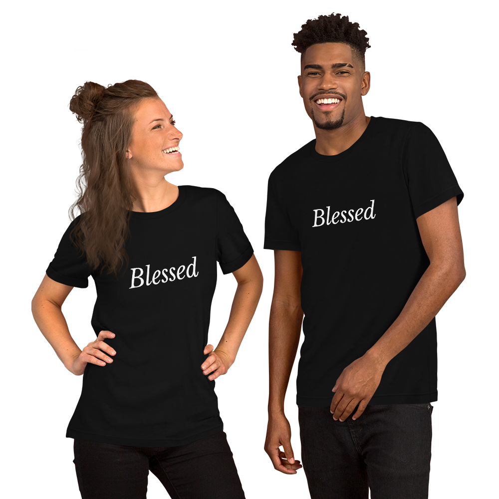 Black Short-Sleeve 'Blessed' T-Shirt