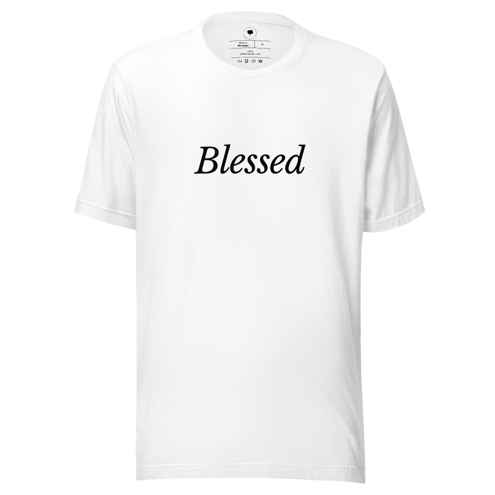 White Short-Sleeve 'Blessed' T-Shirt