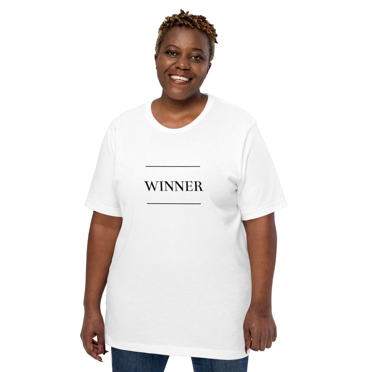 White 'WINNER' Unisex t-shirt