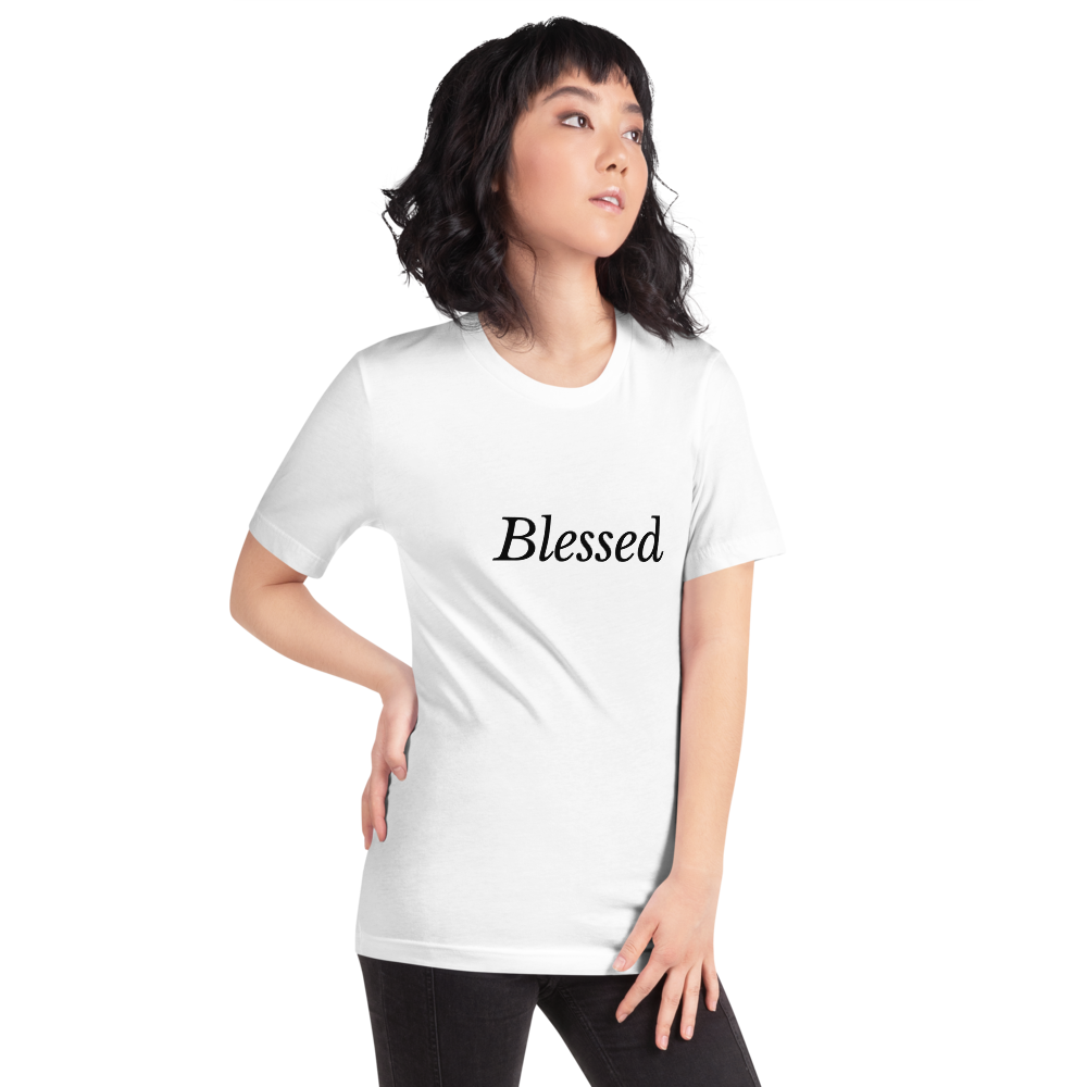 White Short-Sleeve 'Blessed' T-Shirt