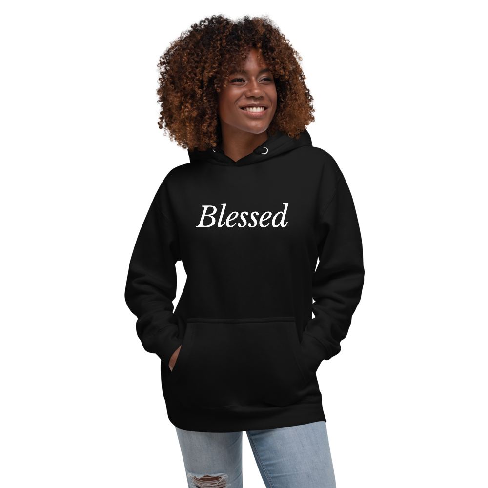 Black 'Blessed' Unisex Hoodie