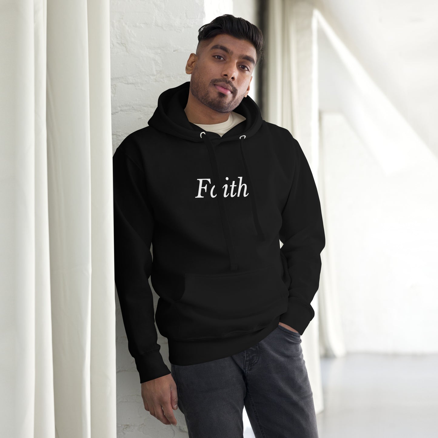 Black 'Faith' Unisex Hoodie