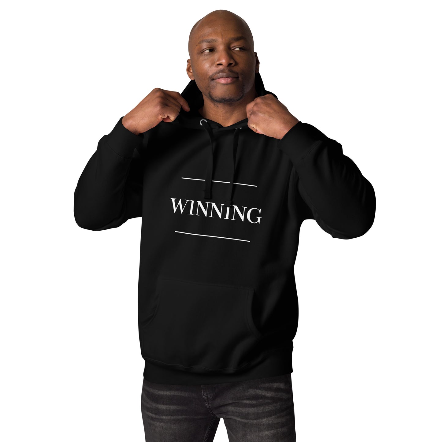 Black 'WINNING' Unisex Hoodie