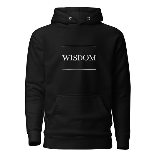 Black 'WISDOM' Unisex Hoodie