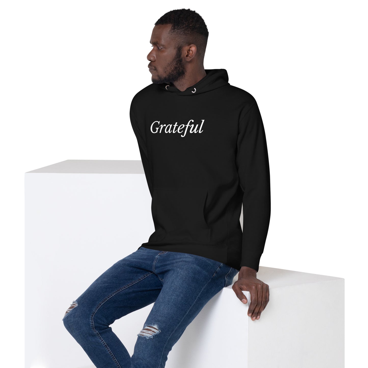 Black 'Grateful' Unisex Hoodie