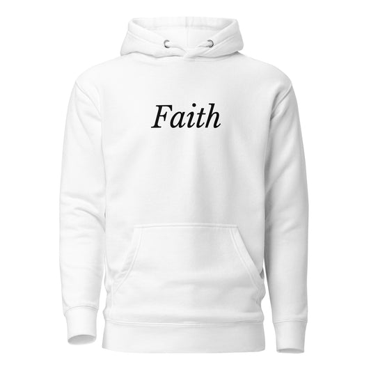 White 'Faith' Unisex Hoodie