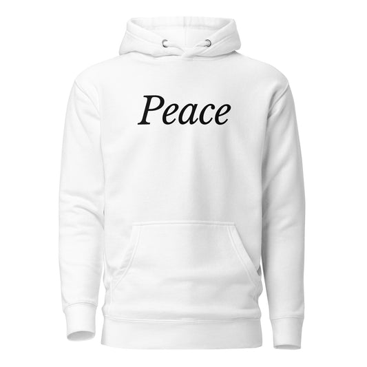 White 'Peace'Unisex Hoodie