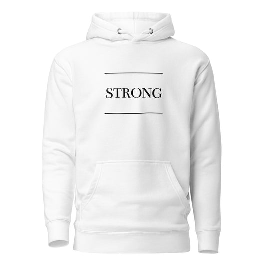 White 'STRONG' Unisex Hoodie