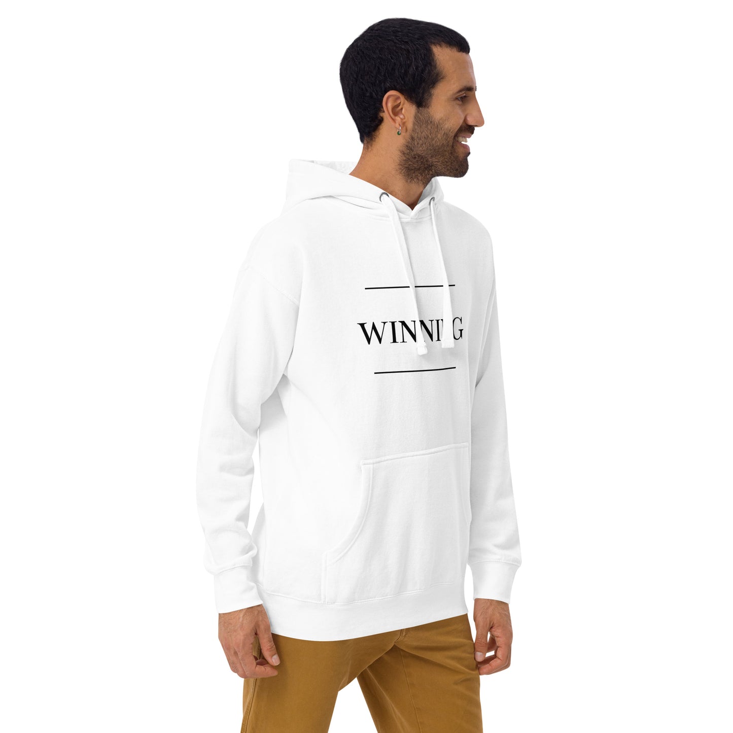 White 'WINNING' Unisex Hoodie