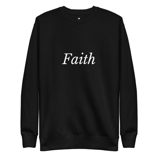 Black 'Faith' Unisex Premium Sweatshirt