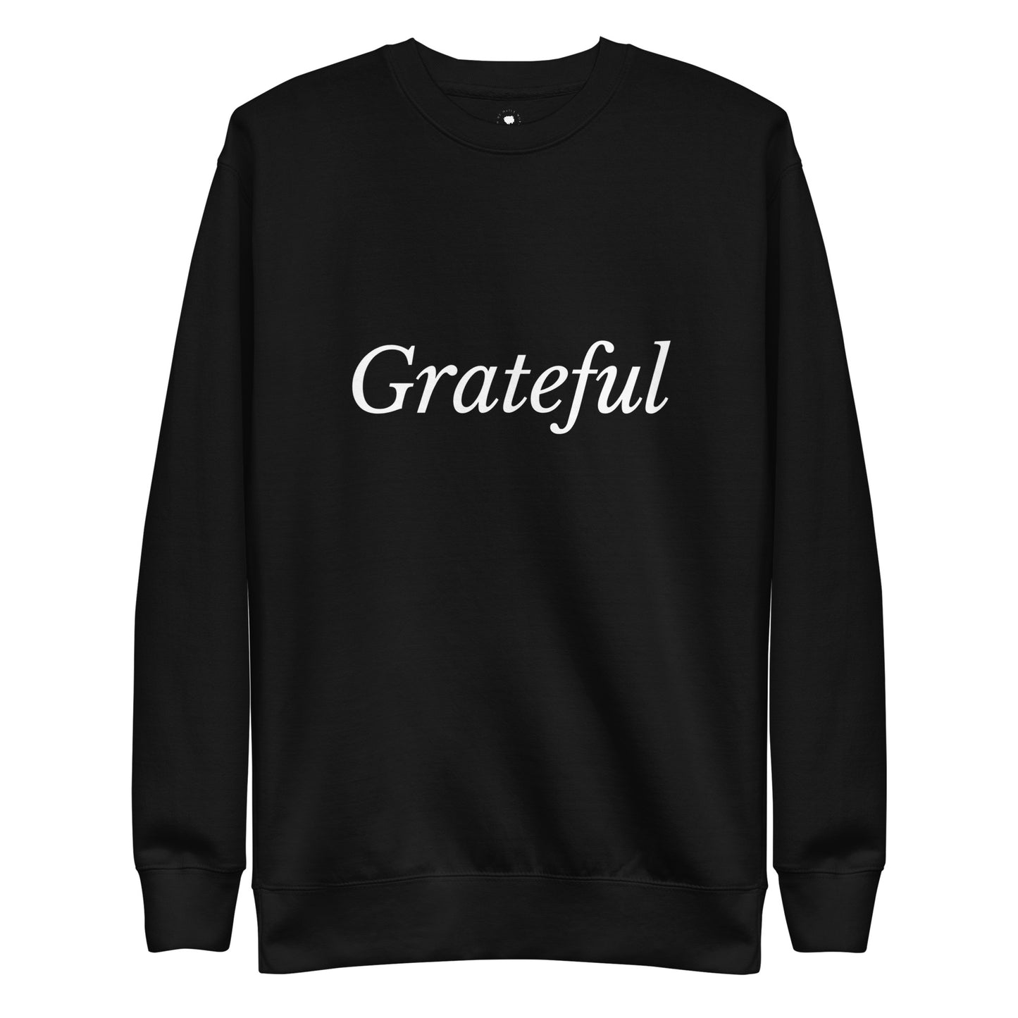 Black 'Grateful' Unisex Premium Sweatshirt