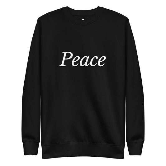 Black 'Peace' Unisex Premium Sweatshirt