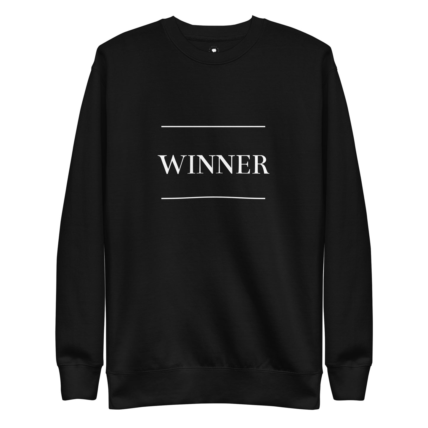 Black 'WINNER' Unisex Premium Sweatshirt