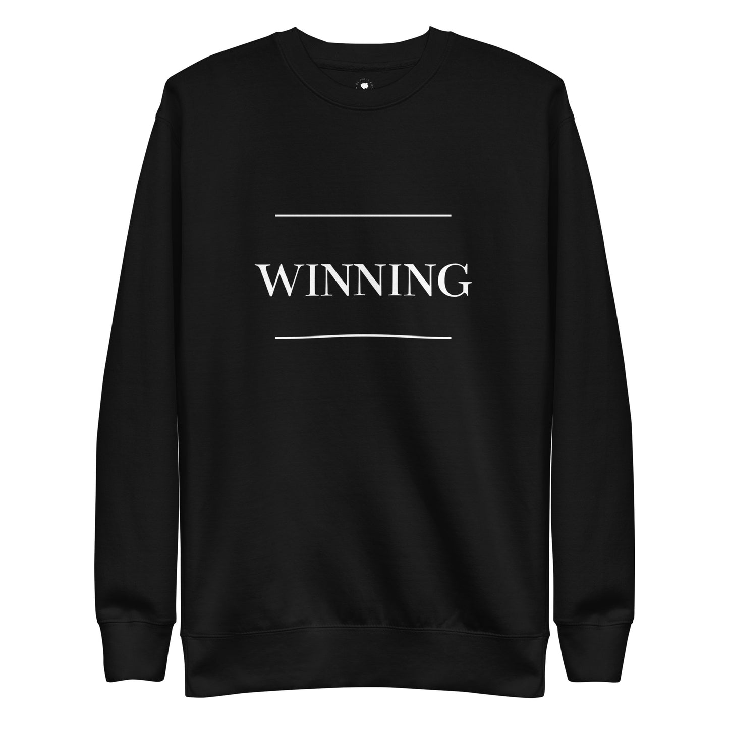 Black 'WINNING' Unisex Premium Sweatshirt