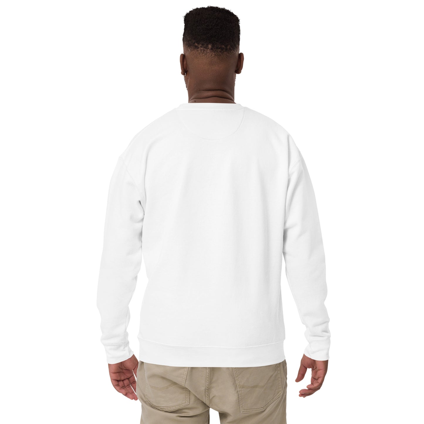 White 'Believe' Unisex Premium Sweatshirt