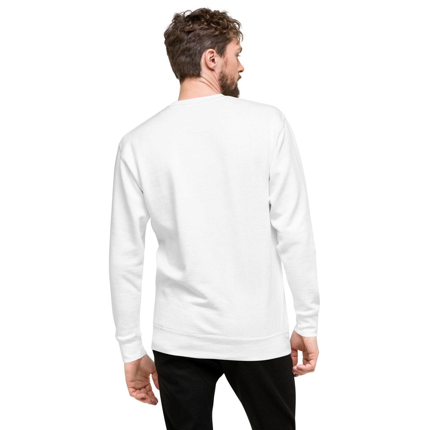 White 'Blessed' Unisex Premium Sweatshirt