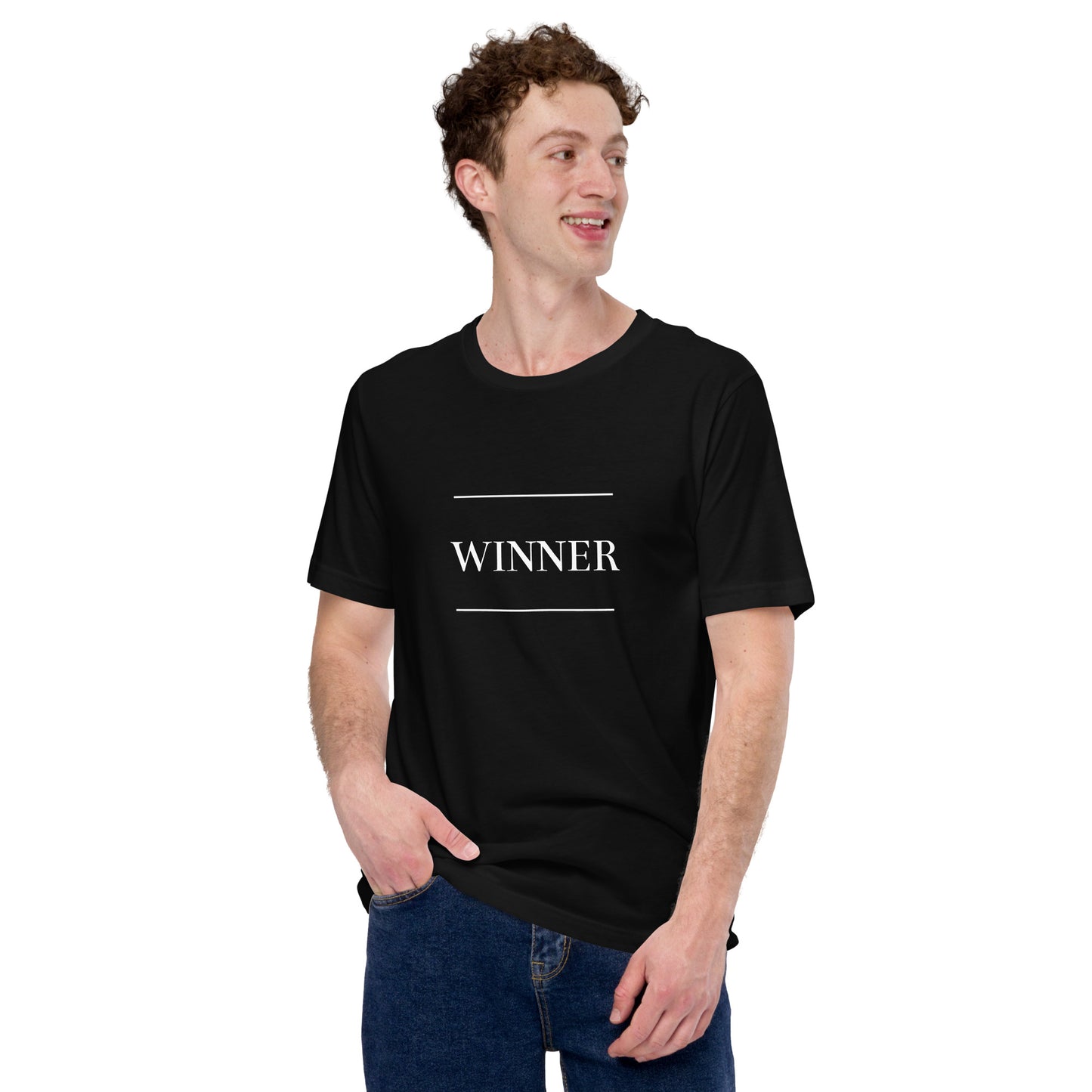 Black 'WINNER' Unisex t-shirt