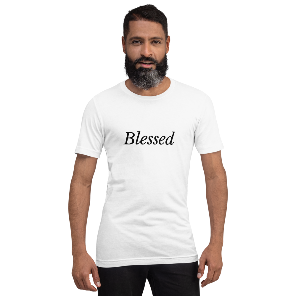 White Short-Sleeve 'Blessed' T-Shirt