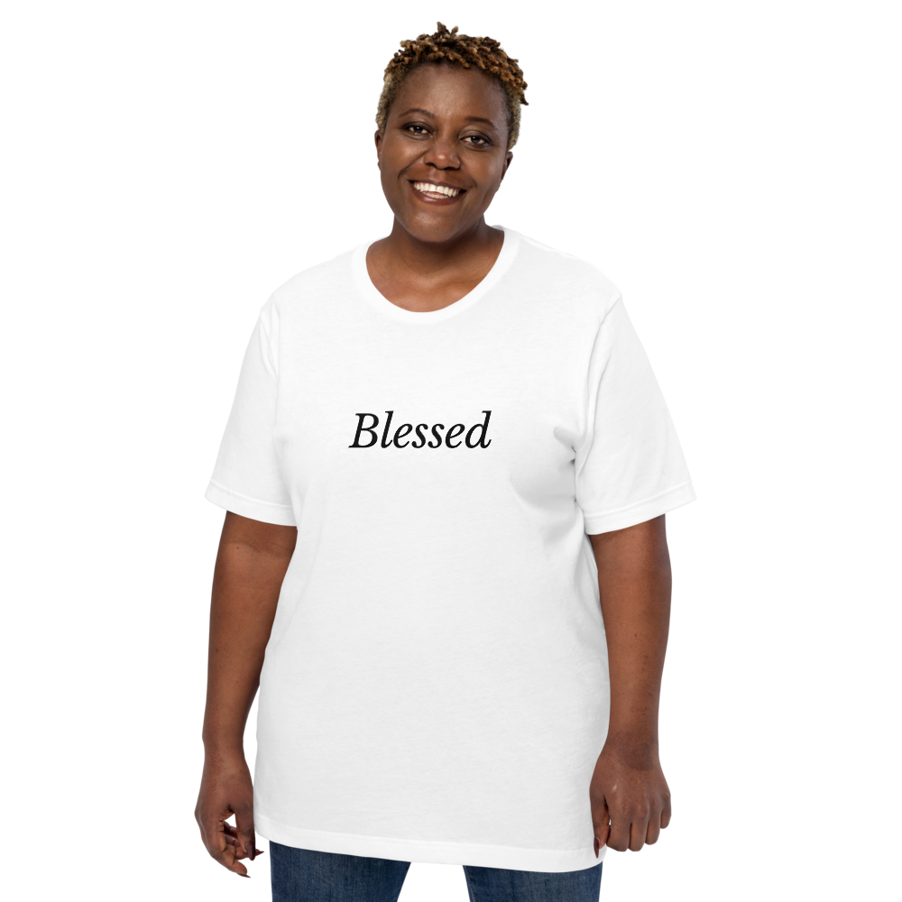 White Short-Sleeve 'Blessed' T-Shirt