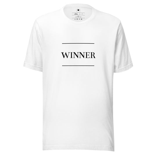 White 'WINNER' Unisex t-shirt