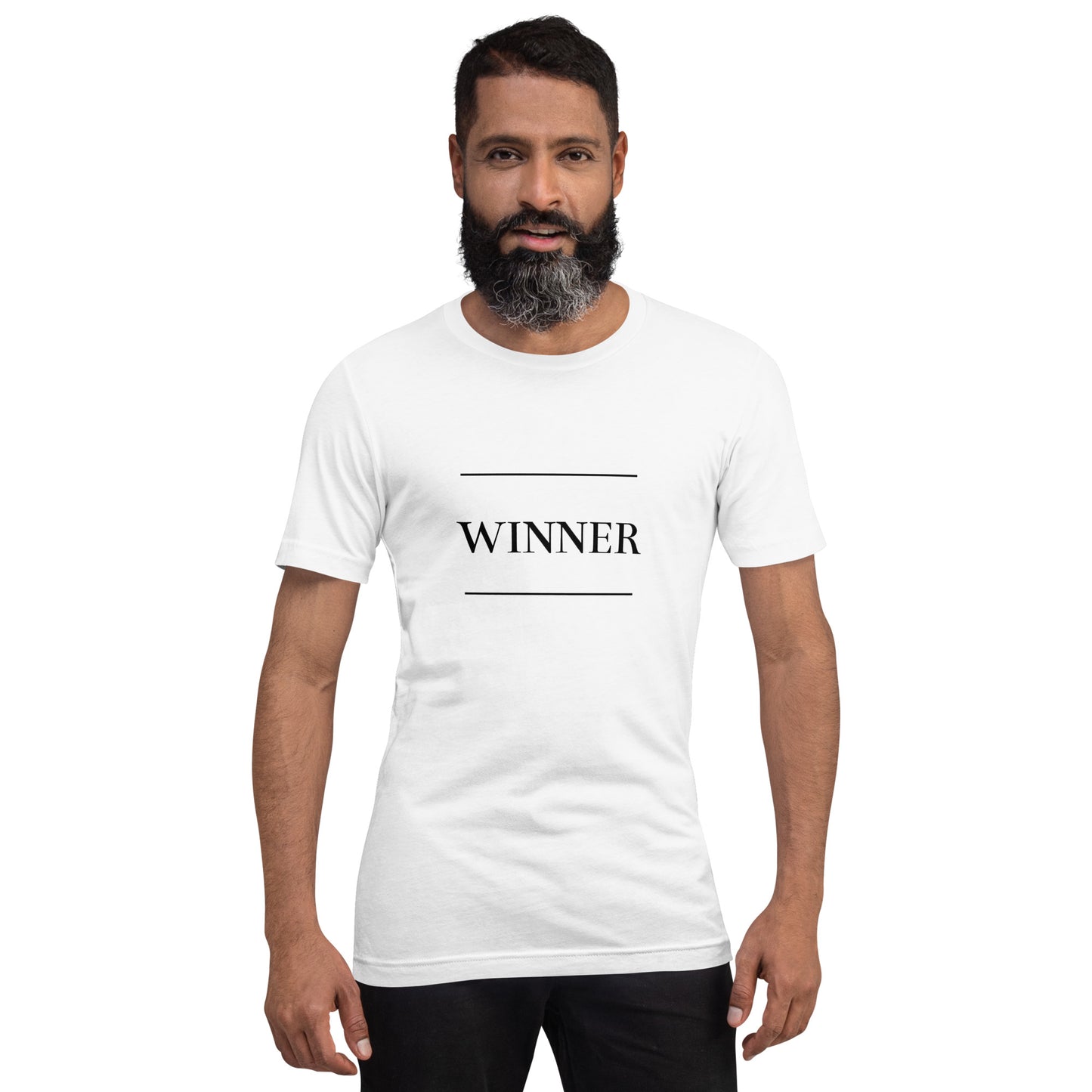 White 'WINNER' Unisex t-shirt