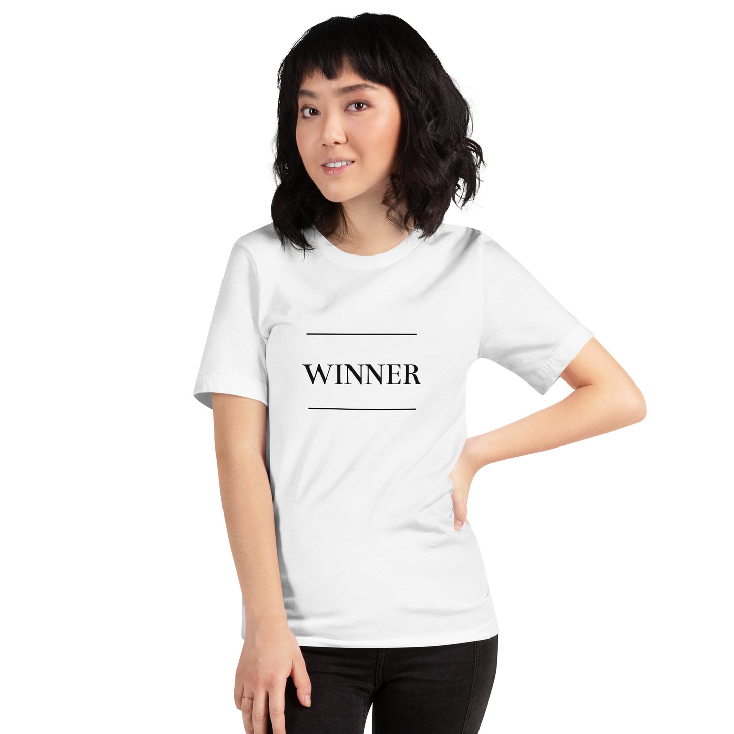 White 'WINNER' Unisex t-shirt